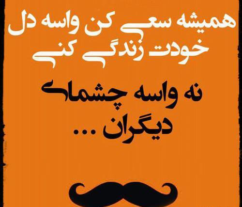 عکس نوشته من زندگی خودم را میکنم
