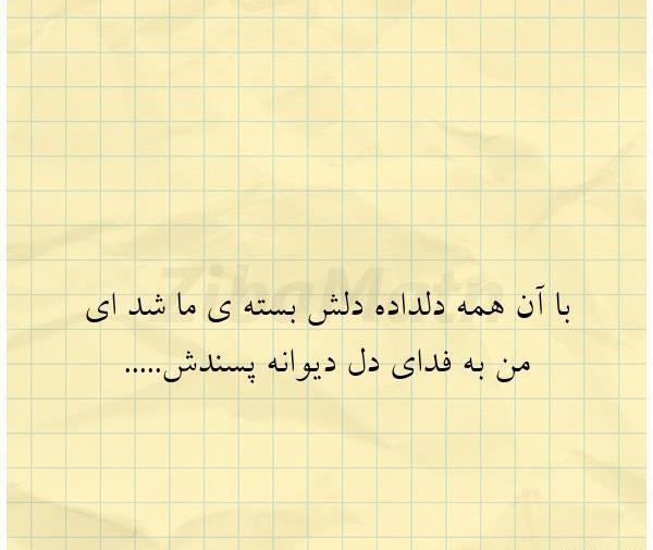 عکس نوشته ای من به فدای دل دیوانه پسندش