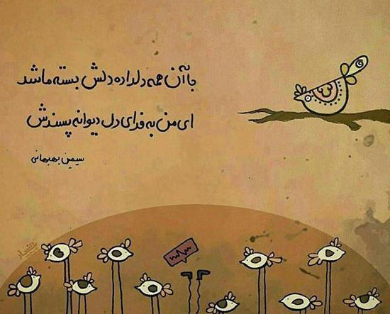 عکس نوشته ای من به فدای دل دیوانه پسندش