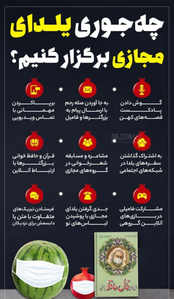 عکس ایده برای شب یلدای مجازی
