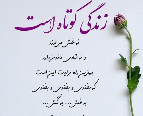 عکس نوشته زندگی کوتاه است