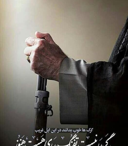 عکس نوشته تفنگ پدری هست هنوز