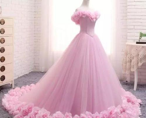 عکس های لباس عروس صورتی