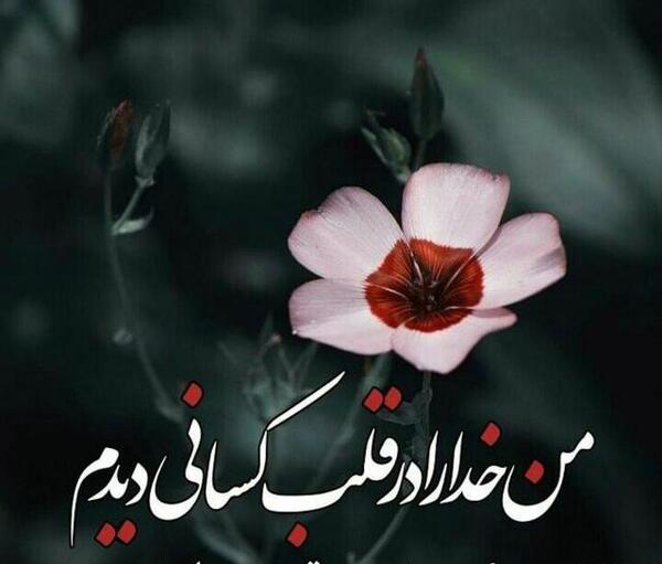 عکس نوشته خدا را درقلب کسانی دیدم