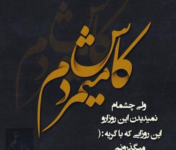 عکس نوشته کاش بمیرم امشب