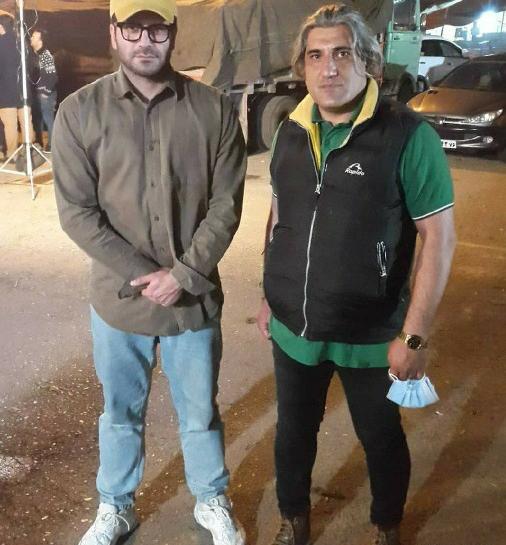 عکس روزبه حصاری در پشت صحنه