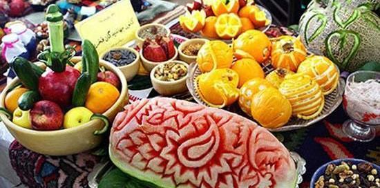 عکس شب یلدا تزیین میوه