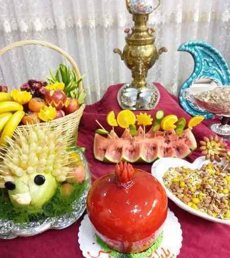 عکس شب یلدا تزیین میوه