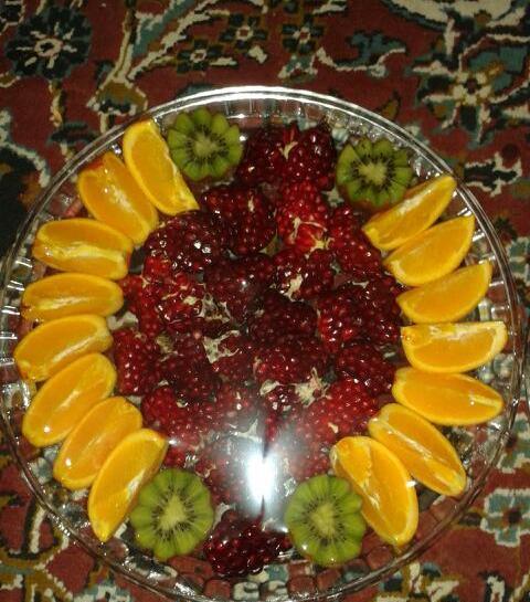 عکس شب یلدا تزیین میوه
