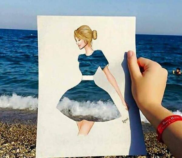 عکس نوشته دختر باید طراح لباس باشه