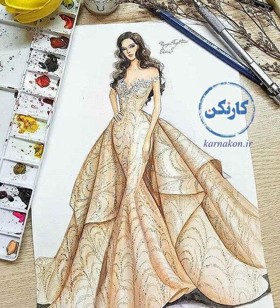 عکس نوشته دختر باید طراح لباس باشه