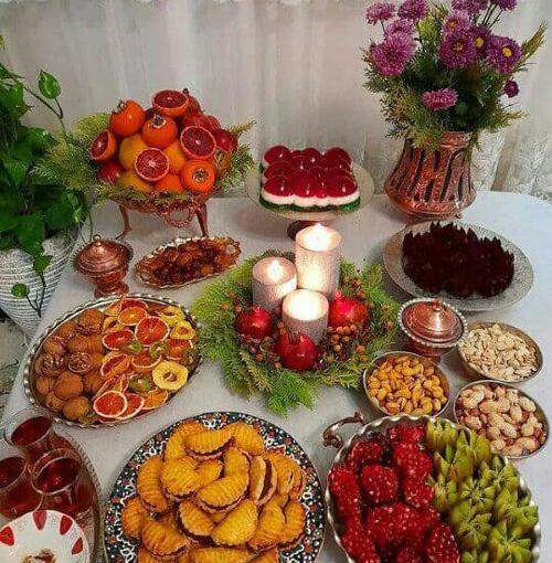 عکس سفره شب یلدا لاکچری