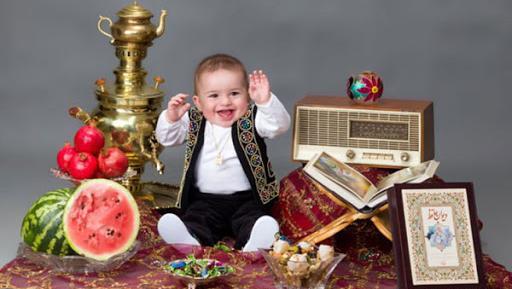 ایده عکس یلدایی برای نوزاد