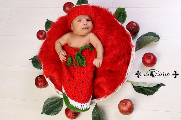 ایده عکس یلدایی برای نوزاد