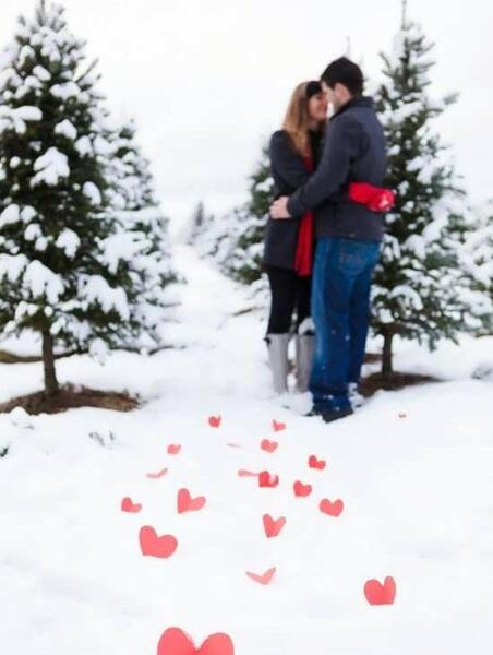 عکس برفی عاشقانه دونفره