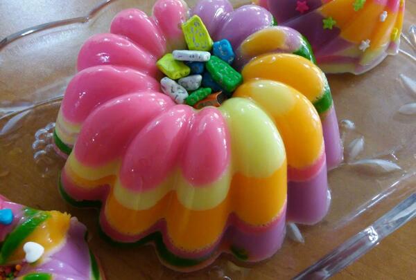 عکس ژله های رنگین کمان