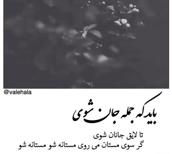 عکس نوشته باید که جمله جان شوی تا لایق جانان شوی