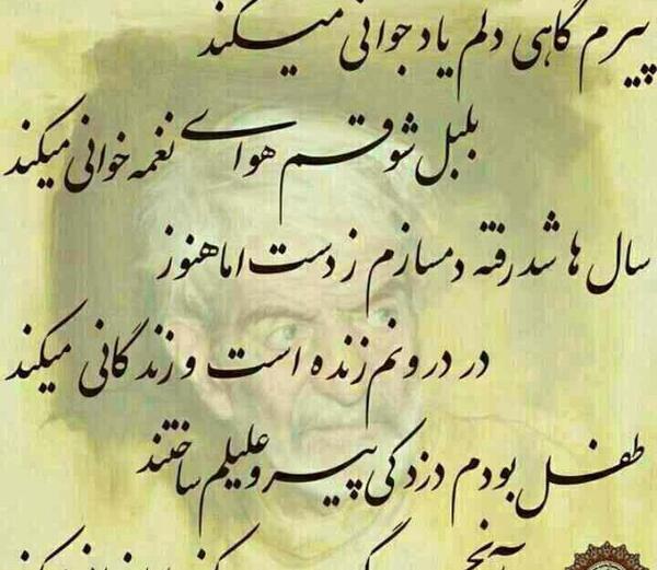 عکس نوشته پیرمو گاهی دلم یاد جوانی میکند