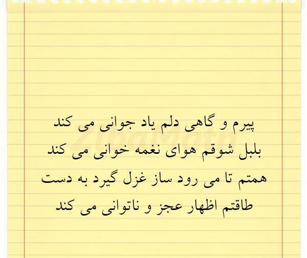 عکس نوشته پیرمو گاهی دلم یاد جوانی میکند