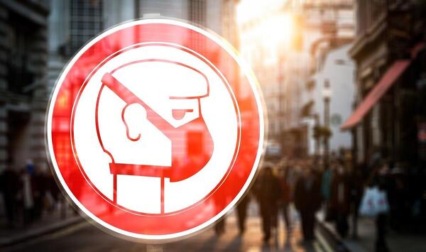 عکس نوشته ورود بدون ماسک ممنوع