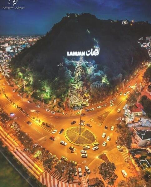 عکس شیطان کوه لاهیجان در شب