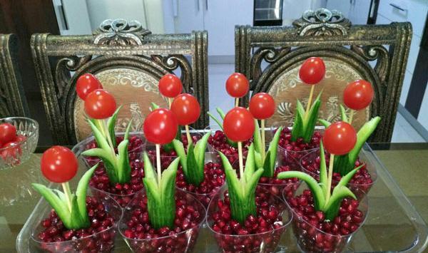 عکس ایده تزیین وسایل شب یلدا