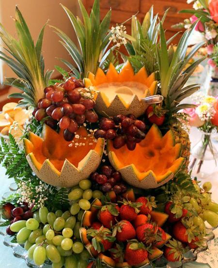 عکس ایده تزیین میوه شب یلدا