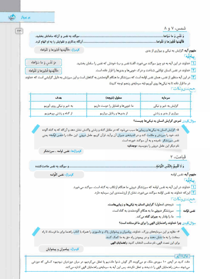 عکس کتاب دین و زندگی دهم