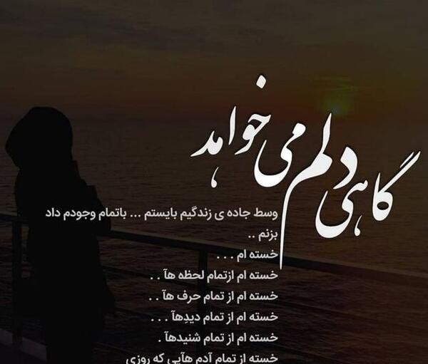 عکس نوشته گاهی دلت یک رفتن میخواهد
