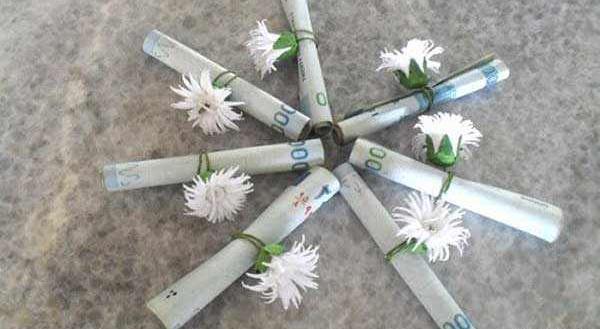 عکس های تزیین پول برای شاباش