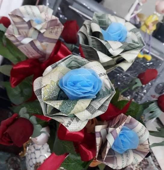 عکس های تزیین پول برای شاباش