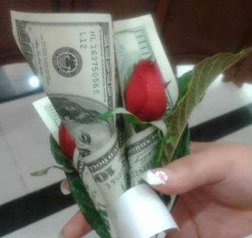 عکس های تزیین پول برای شاباش