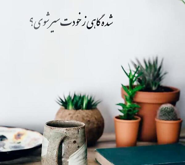 عکس نوشته شده گاهی ز خودت سیر شوی