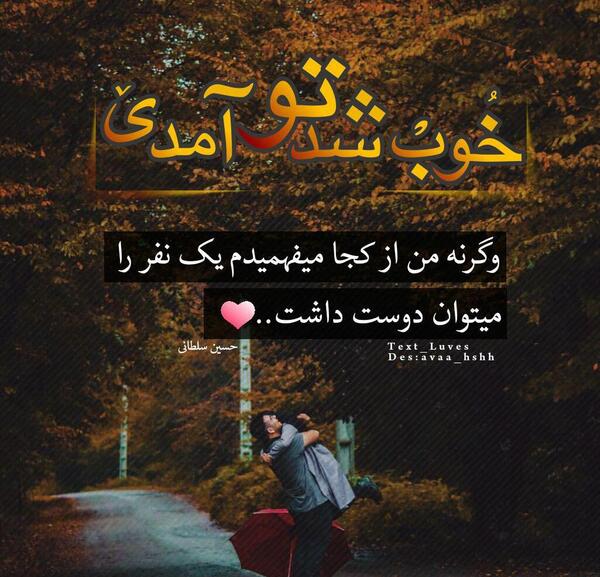 عکس نوشته تو آمدی