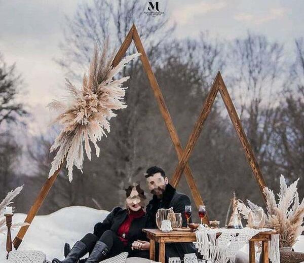 ژست عکس برف بازی