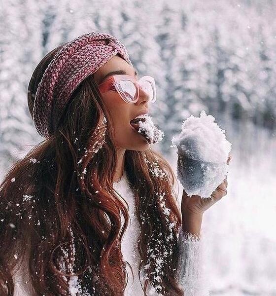ژست عکس برف بازی