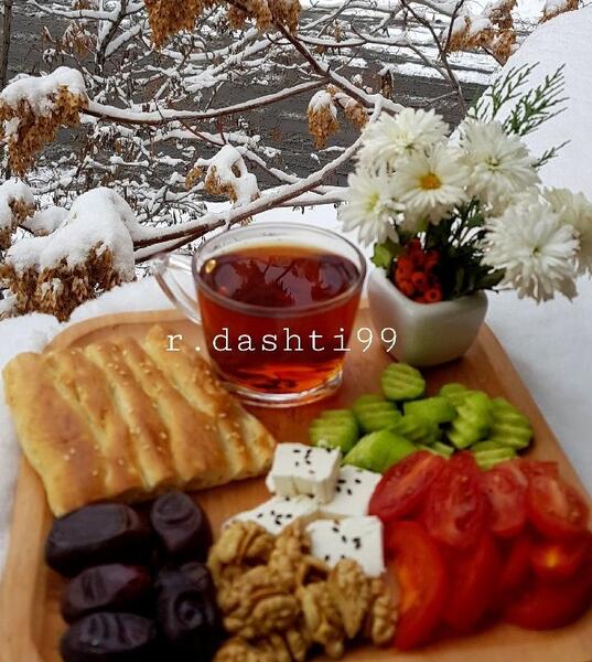 عکس صبحانه برفی
