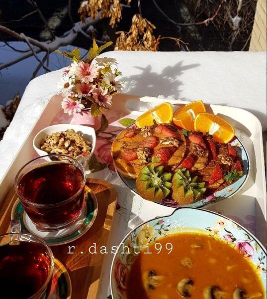 عکس صبحانه برفی