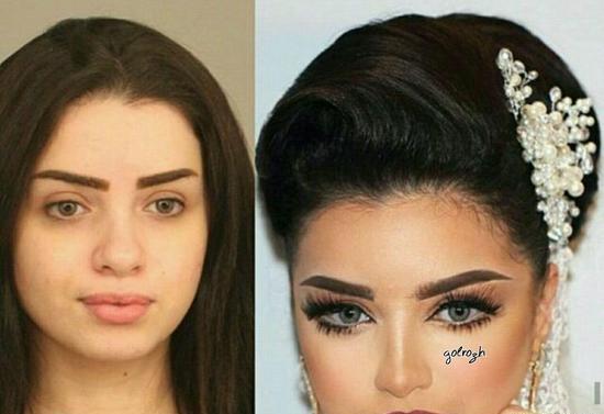 عکس های عروس قبل و بعد از آرایش