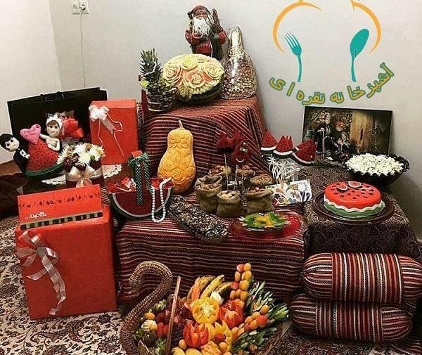 عکس سفره یلدایی سنتی
