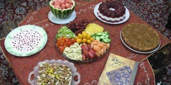 عکس سفره شب یلدا شیک و ساده