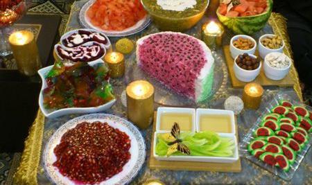 عکس سفره شب یلدا شیک و ساده