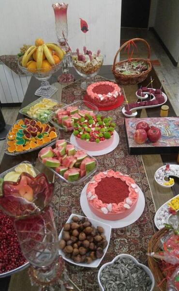 عکس شب یلدا میز