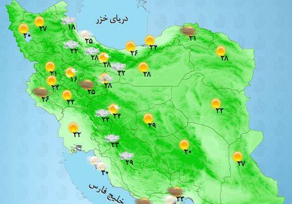عکس نقشه آب و هوایی ایران