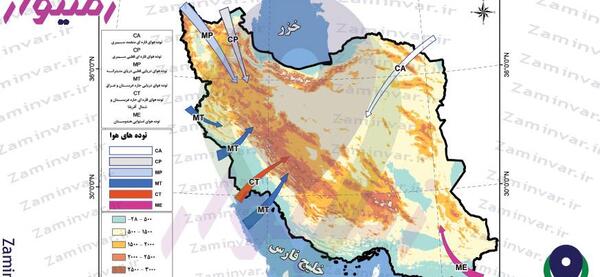 عکس نقشه آب و هوایی ایران