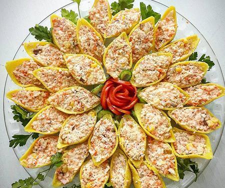 عکس ایده برای تزیین سالاد ماکارونی