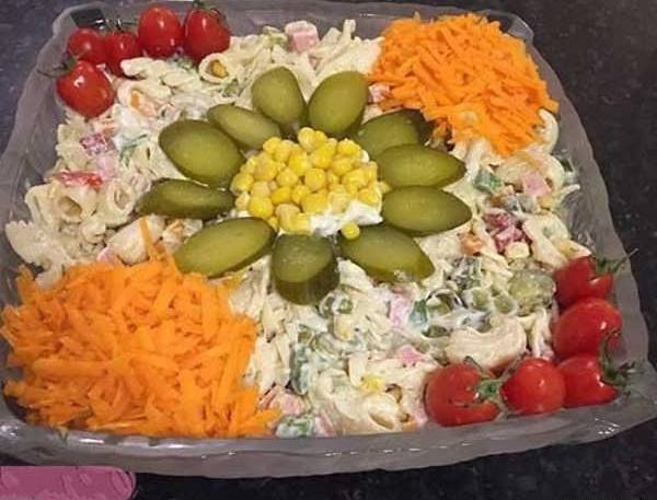 عکس ایده برای تزیین سالاد ماکارونی