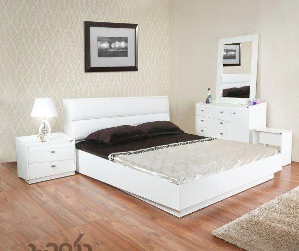 عکس تخت خواب سفید ساده