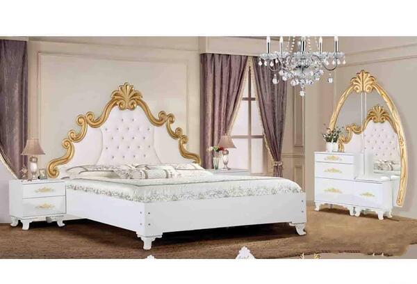 عکس تخت خواب سفید ساده