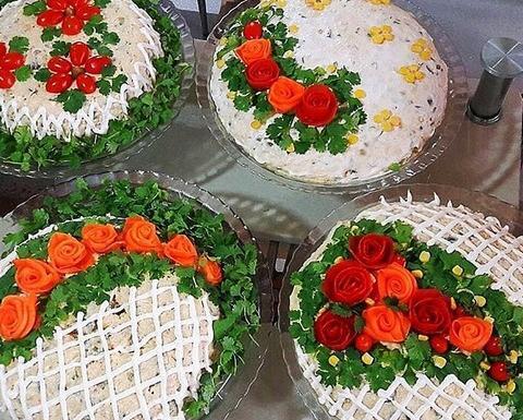 عکس ایده تزیین سالاد الویه تولد